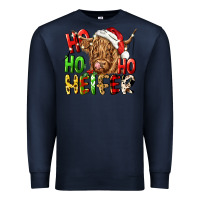 Navy ho ho ho heifer Premium Sweatshirt - CowGirlArtShop