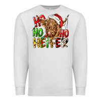 Oatmeal Heather ho ho ho heifer Premium Sweatshirt - CowGirlArtShop