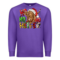Purple ho ho ho heifer Premium Sweatshirt - CowGirlArtShop