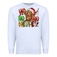 White ho ho ho heifer Premium Sweatshirt - CowGirlArtShop