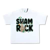 White sham rock Urban Heavy Tee - MaliasSmallBusiness