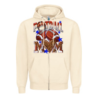 Sandshell American Football Mom Zipper Hoodie - NancyCooperArtShop