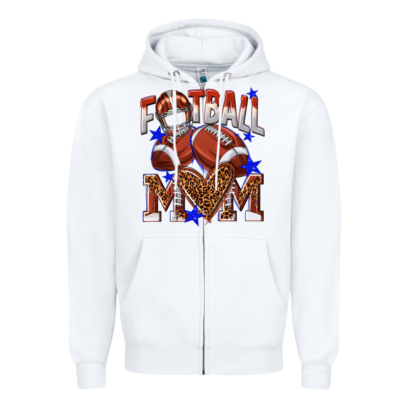 American Football Mom Zipper Hoodie by NancyCooperArtShop | Teevron