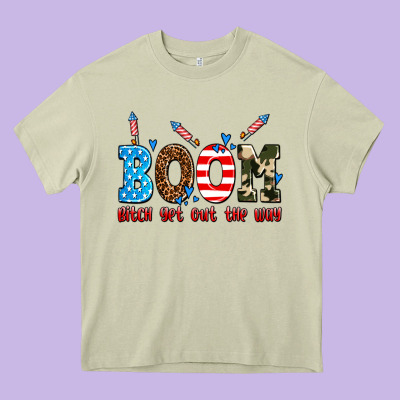Boom Bitch Get Out The Way Heavy Core Tee Designed By Adodesignshop