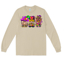 Mushroom Mardi Gras Gnomies Cakes Flowers And Balloon Long Sleeve Tee - BundleAndBundleShop