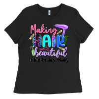 Black making hair beautiful is kinda my thing Ladies Tee - Artiststas
