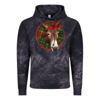 Cloud Black Christmas donkey with bandana Vintage Hoodie - Jasminsmagicworld