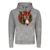 Cloud Rock Christmas donkey with bandana Vintage Hoodie - Jasminsmagicworld