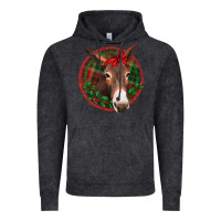 Vintage Black Christmas donkey with bandana Vintage Hoodie - Jasminsmagicworld