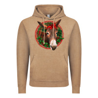 Vintage Coffee Christmas donkey with bandana Vintage Hoodie - Jasminsmagicworld