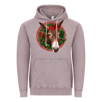 Vintage Zinc Christmas donkey with bandana Vintage Hoodie - Jasminsmagicworld
