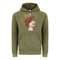 Vintage Olive sagittarius queen Vintage Hoodie - MaliasSmallBusiness