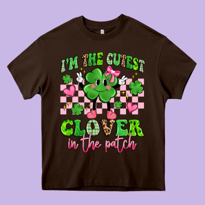I'm The Cutest Clover In The Patch Heavy Core Tee Designed By Artiststas