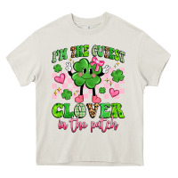 Cream i'm the cutest clover in the patch Heavy Core Tee - Artiststas