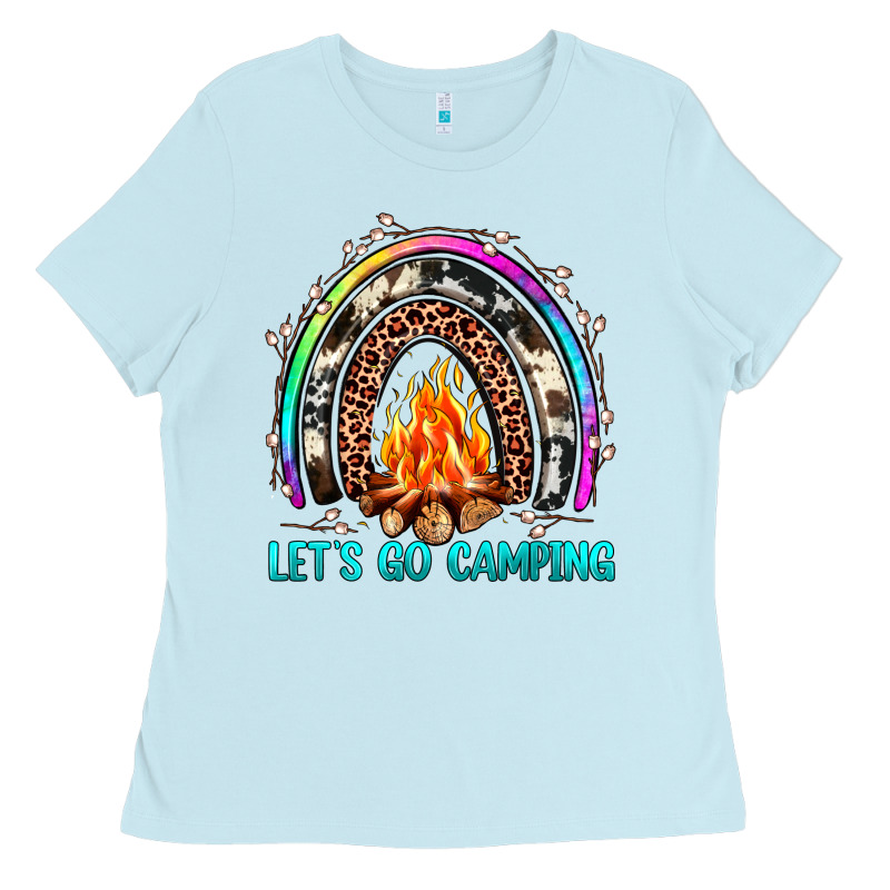 Let's Go Camping Rainbow Ladies Tee by JahusDesignShop | Teevron