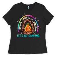 Black let's go camping rainbow Ladies Tee - JahusDesignShop