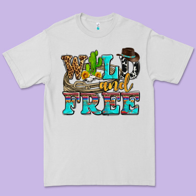 Wild And Free With Cactus Premium Tee Designed By Adodesignshop