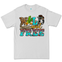 Dove Grey wild and free with cactus Premium Tee - AdoDesignShop
