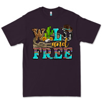 Plum wild and free with cactus Premium Tee - AdoDesignShop