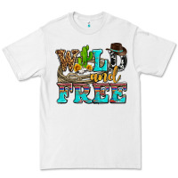 White wild and free with cactus Premium Tee - AdoDesignShop