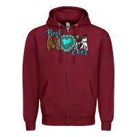 Burgundy Best Mom Ever Zipper Hoodie - texasbilliewilder
