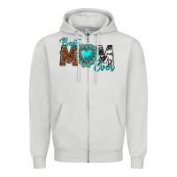 Dove Grey Best Mom Ever Zipper Hoodie - texasbilliewilder