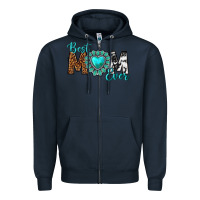 Navy Best Mom Ever Zipper Hoodie - texasbilliewilder