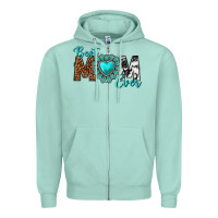 Seafoam Best Mom Ever Zipper Hoodie - texasbilliewilder