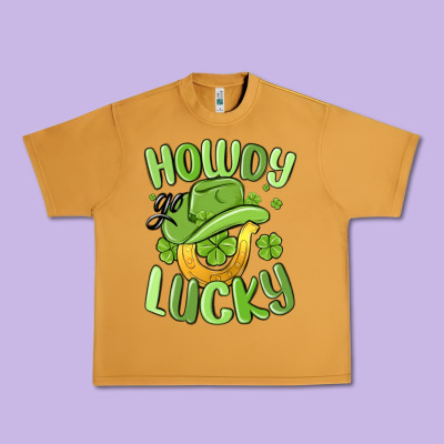 Howdy Go Lucky St Patrics Day Urban Heavy Tee Designed By Maliassmallbusiness