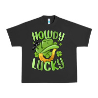 Pigment Black howdy go lucky st patrics day Urban Heavy Tee - MaliasSmallBusiness