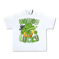 White howdy go lucky st patrics day Urban Heavy Tee - MaliasSmallBusiness