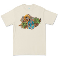 Bone horseshoe leopard gemstone cactus patch Premium Tee - AdoDesignShop