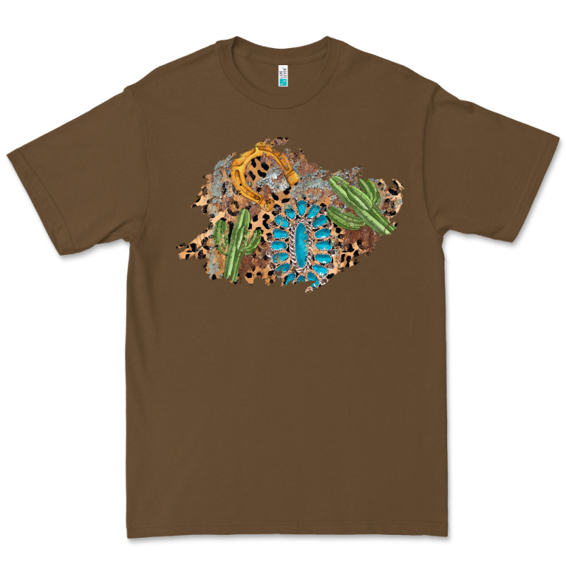 Horseshoe Leopard Gemstone Cactus Patch Premium Tee by AdoDesignShop | Teevron