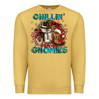 Antique Gold chillin with my gnomies Premium Sweatshirt - CowGirlArtShop