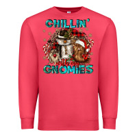 Cardinal chillin with my gnomies Premium Sweatshirt - CowGirlArtShop