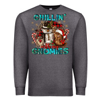 Charcoal Heather chillin with my gnomies Premium Sweatshirt - CowGirlArtShop