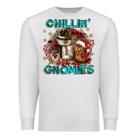Oatmeal Heather chillin with my gnomies Premium Sweatshirt - CowGirlArtShop