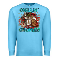 Ocean Blue chillin with my gnomies Premium Sweatshirt - CowGirlArtShop