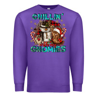 Purple chillin with my gnomies Premium Sweatshirt - CowGirlArtShop