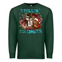 Sports Green chillin with my gnomies Premium Sweatshirt - CowGirlArtShop