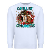 White chillin with my gnomies Premium Sweatshirt - CowGirlArtShop