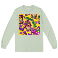 Matcha Mardi gras gnomies seamless pattern Long Sleeve Tee - BundleAndBundleShop