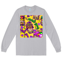 Moon Dust Mardi gras gnomies seamless pattern Long Sleeve Tee - BundleAndBundleShop