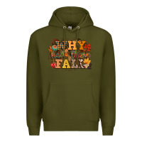 Army Green why hello there fall Premium Hoodie - CowGirlArtShop