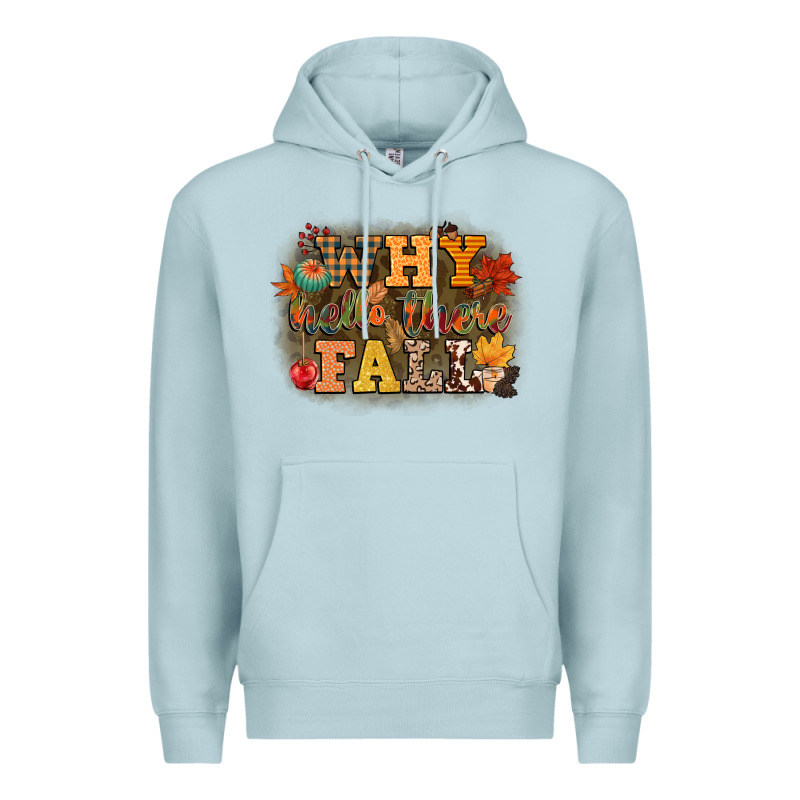 Why Hello There Fall Premium Hoodie by CowGirlArtShop | Teevron