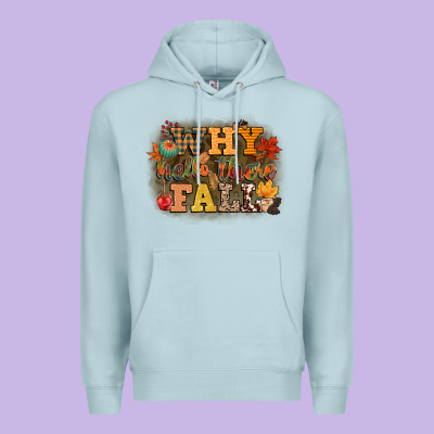 Why Hello There Fall Premium Hoodie Designed By Cowgirlartshop