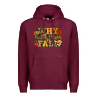 Burgundy why hello there fall Premium Hoodie - CowGirlArtShop