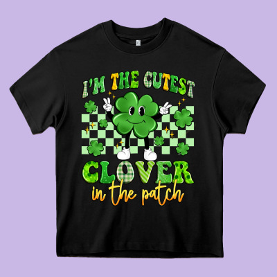 I'm The Cutest Clover In The Patch Artiststas Heavy Core Tee Designed By Artiststas
