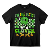 Black i'm the cutest clover in the patch artiststas Heavy Core Tee - Artiststas