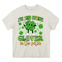 Cream i'm the cutest clover in the patch artiststas Heavy Core Tee - Artiststas